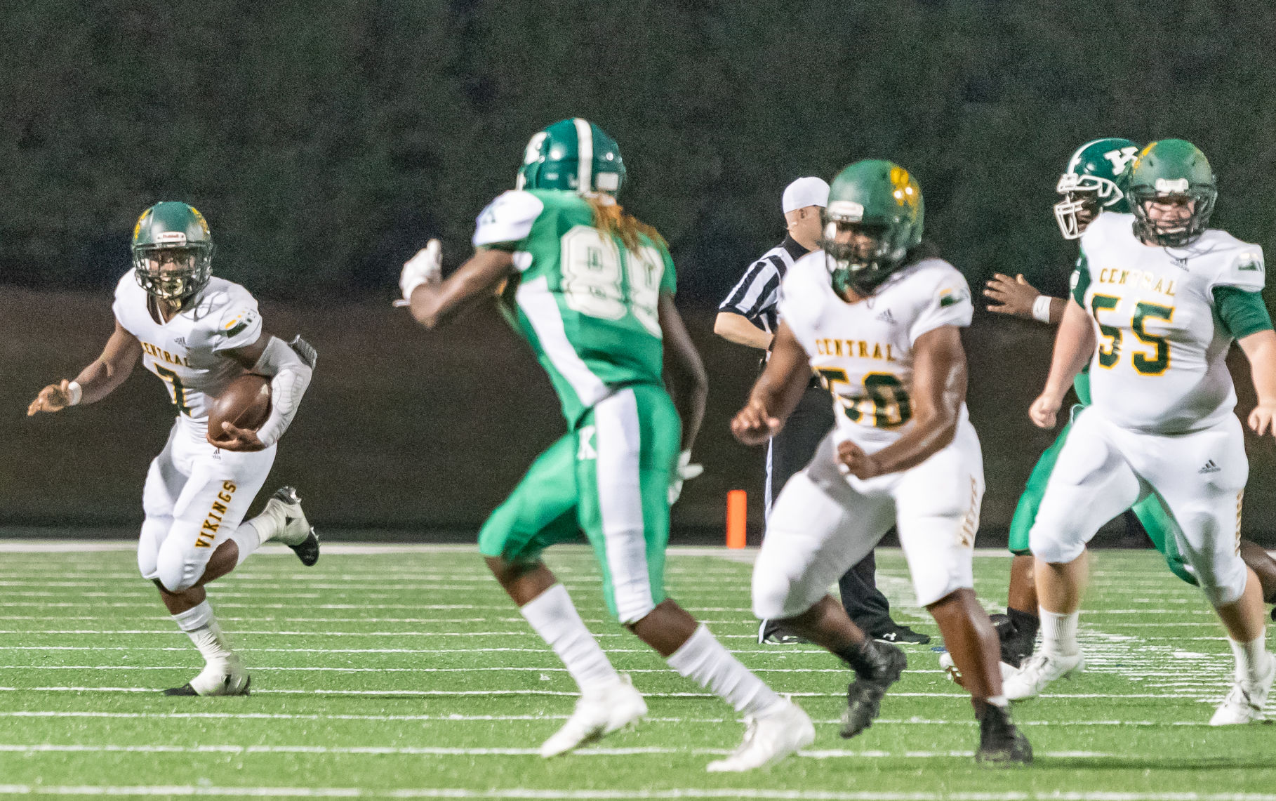Friday night high school football action